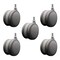 Service Caster 4'' Gray Heavy Duty Floor Safe Twin Wheel Caster 1/2'' Threaded Stem, 5PK SCC-TS02S100-TPR-GRY-121310-5 - alternate 1